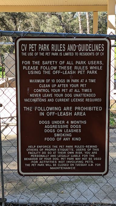Dog Park Rules